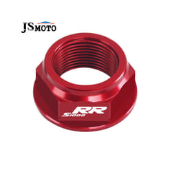For BMW S1000R S1000RR CNC Swing Arm Pivot Shaft Nut Screw Bolt Protection - S1000RR Red
