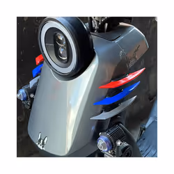Motorcycle Winglets Fairing Side Spoiler Wind Wing Stickers For Pcx125 - Black