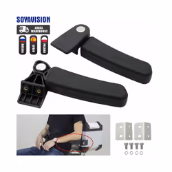 Motorcycle Passenger Armrest ABS Passenger Rear Folding Top Case Box Rear