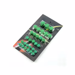 30pcs/set Motorcycle Accessories Head Screw Nut Electroplated Cap Cover - Green