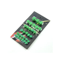 30pcs/set Motorcycle Accessories Head Screw Nut Electroplated Cap Cover - Green