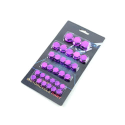 30pcs/set Motorcycle Accessories Head Screw Nut Electroplated Cap Cover - Purple
