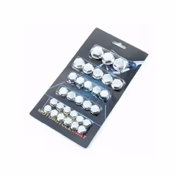 30pcs/set Motorcycle Accessories Head Screw Nut Electroplated Cap Cover - Silver