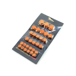 30pcs/set Motorcycle Accessories Head Screw Nut Electroplated Cap Cover - Orange
