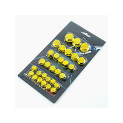 30pcs/set Motorcycle Accessories Head Screw Nut Electroplated Cap Cover - Gold