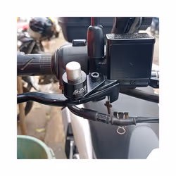 Motorcycle Accessories Brake Lever Parking Button Semi-automatic Lock - Grey