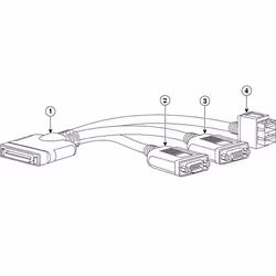 Cisco N20-BKVM=, USB, USB, VGA, KVM, DB9, Cisco UCS 5108