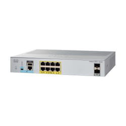 Cisco Catalyst 2960L-8PS-LL Network Switch, 8 Gigabit Ethernet PoE+ Ports, 67W PoE Budget, two 1 G SFP Uplink Ports, Fanless Operation, Enhanced Limited Lifetime Warranty (WS-C2960L-8PS-LL)