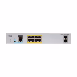 Cisco Catalyst 2960L-8PS-LL Network Switch, 8 Gigabit Ethernet PoE+ Ports, 67W PoE Budget, two 1 G SFP Uplink Ports, Fanless Operation, Enhanced Limited Lifetime Warranty (WS-C2960L-8PS-LL)