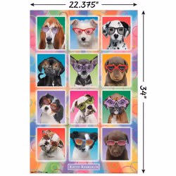 Trends International Keith Kimberlin  Puppies  Sunglasses Wall Poster  22.375 x 34  Unframed Version
