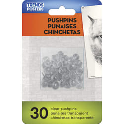 Trends International Clear Pushpins Thumb Tacks (30-Pack)