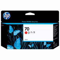 HP 70 130-ml Red DesignJet Ink Cartridge, Standard Yield, Red, Pigment-based ink, 130 ml, 1 pc(s)