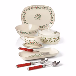 Lenox Holiday Serving Bowl  10.25""""  Red & Green