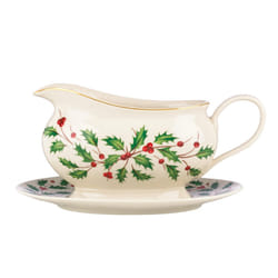 Lenox 843318 Holiday Gravy Boat and Stand  Christmas Hosting