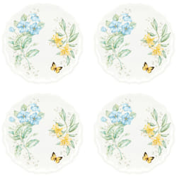 Lenox Butterfly Meadow Melamine Dinner Plates (Set of 4), White
