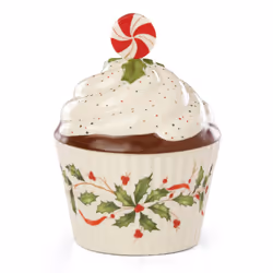 Lenox 886642 Holiday Bakeshop Cupcake Candy Dish  Christmas Hosting