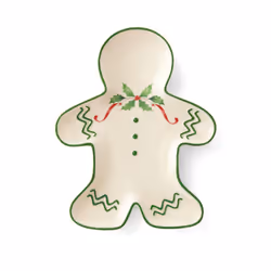 Lenox Holiday Gingerbread Man Accent Plate 0.70 LB Red & Green