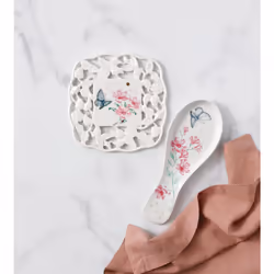 Lenox Butterfly Meadow Spoon Rest  0.47 LB  Multi