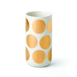Kate Spade New York Tall Gold Dot Vase  227  White
