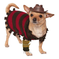 Official Rubie's A Nightmare on Elm Street, Freddy Krueger Halloween Pet Dog Costume, Size Large
