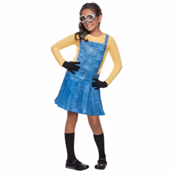 Minion costume Girl Child Costume 4-piece set MinionkostÃ¼m for children Size - multicoloured, S