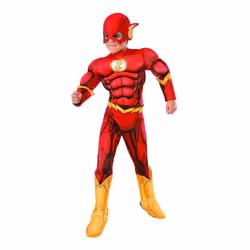 Official Rubies 610832S000 Boys Deluxe Flash Small Children's Costumes DC Justice League The - Large