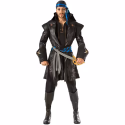 Rubie's Official Rum Runner Pirate Costume, Mens Blackheart Pirate Theme Fancy Dress, Mens Size Standard