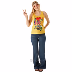 Rubie's 810678M Offical I Love the 70's Vest Top Costume, Women's, Medium