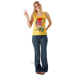 Rubie's 810678M Offical I Love the 70's Vest Top Costume, Women's, Medium