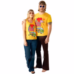 Rubie's 810678M Offical I Love the 70's Vest Top Costume, Women's, Medium