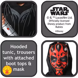 Rubie's Official Disney Star Wars Darth Maul, Child Costume - Large Ages 7 -8