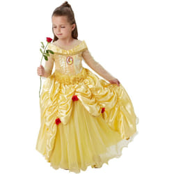 Rubie's Official Disney Premium Belle Girls Fancy Dress Princess Beauty Childs Deluxe Costume - Large