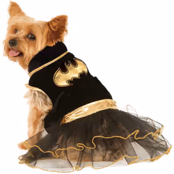 Official Rubie's DC Comics Batgirl Pet Dog Costume Tutu Dress, Size: Medium Neck to Tail 15 inch, Chest 17 inch