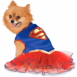 Official Rubie's DC Comics Supergirl Pet Dog Costume Tutu Dress, Size: X-Small Neck to Tail 7 inch, Chest 12 inch