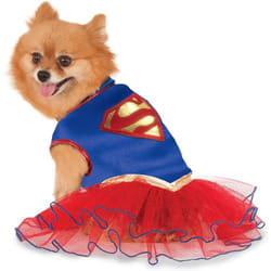 Official Rubie's DC Comics Supergirl Pet Dog Costume Tutu Dress, Size: X-Small Neck to Tail 7 inch, Chest 12 inch