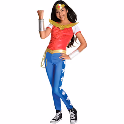 Rubie's Official Deluxe Wonder Woman Girls Fancy Dress DC Comic Book Day Superhero Childs Costume