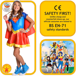 Rubie's Official Girl's DC Super Hero Supergirl Costume - Small