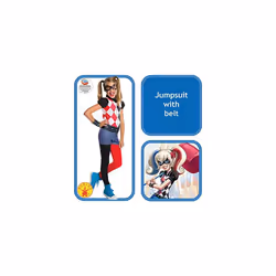 Rubies Costume Kids DC Superhero Girls Harley Quinn Costume, Medium