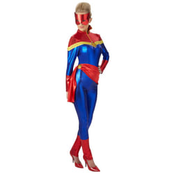 Captain Marvel Deluxe Adult Costume Men Size - multicoloured, L