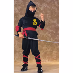 HAUNTED HOUSE BLACK NINJA - CHILDRENS - L