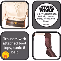 Rubie's Official Disney Star Wars Jedi Deluxe Costume, Childs Size Large, Age 7-8 Years