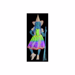 Ombre Witch witch dress colorful witch costume for kids Size - multicoloured, S