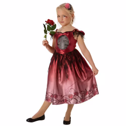 Official Rubies 630706S Girls Rags & Roses Small Children's Costumes Skeleton - Large