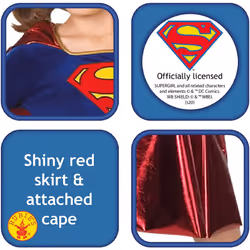 Rubie's Official Supergirl Kids Fancy Dress Girl's Superhero Childrens Costume Outfit