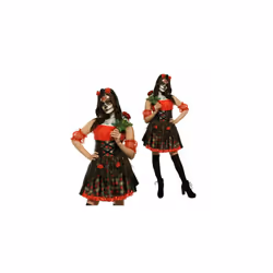 Official Rubies 820473XS Ladies Red Rose Day Of The Dead Extra Small Adult Costumes - Ladies Extra Small