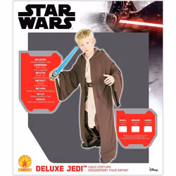 Rubie's Official Disney Star Wars Jedi Hooded Robe, Deluxe Childs