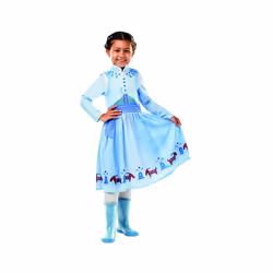 Anna Frozen Olaf's Adventure Classic Disney ice queen costume Children's Carnival fairy princess Anna and Elsa Size - multico ...