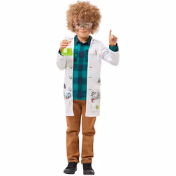 Rubie's Official Mad Scientist Jacket Fancy Dress, Lab Doctor Uniform, Childs