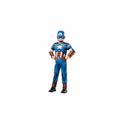 Rubie's 640833M Official Marvel Avengers Captain America Deluxe Child Costume, Boys, Medium Age 5-6, Height 116 cm