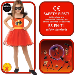 Rubie's Official Disney Pixar, Incredibles 2 Childs Costume, Girls Tutu Dress